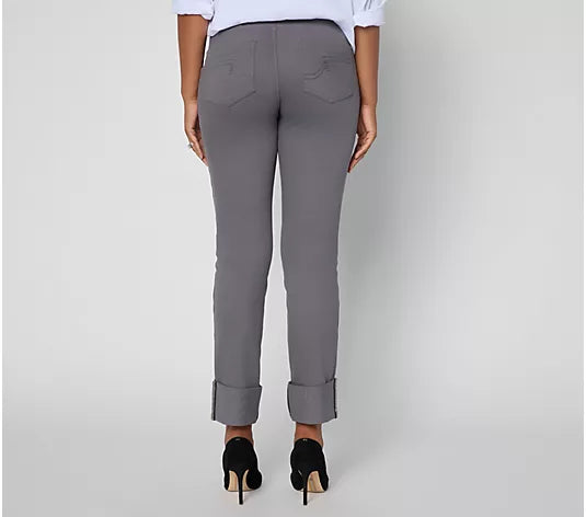 Women with Control Prime Stretch Denim Cuff Ankle Jeans