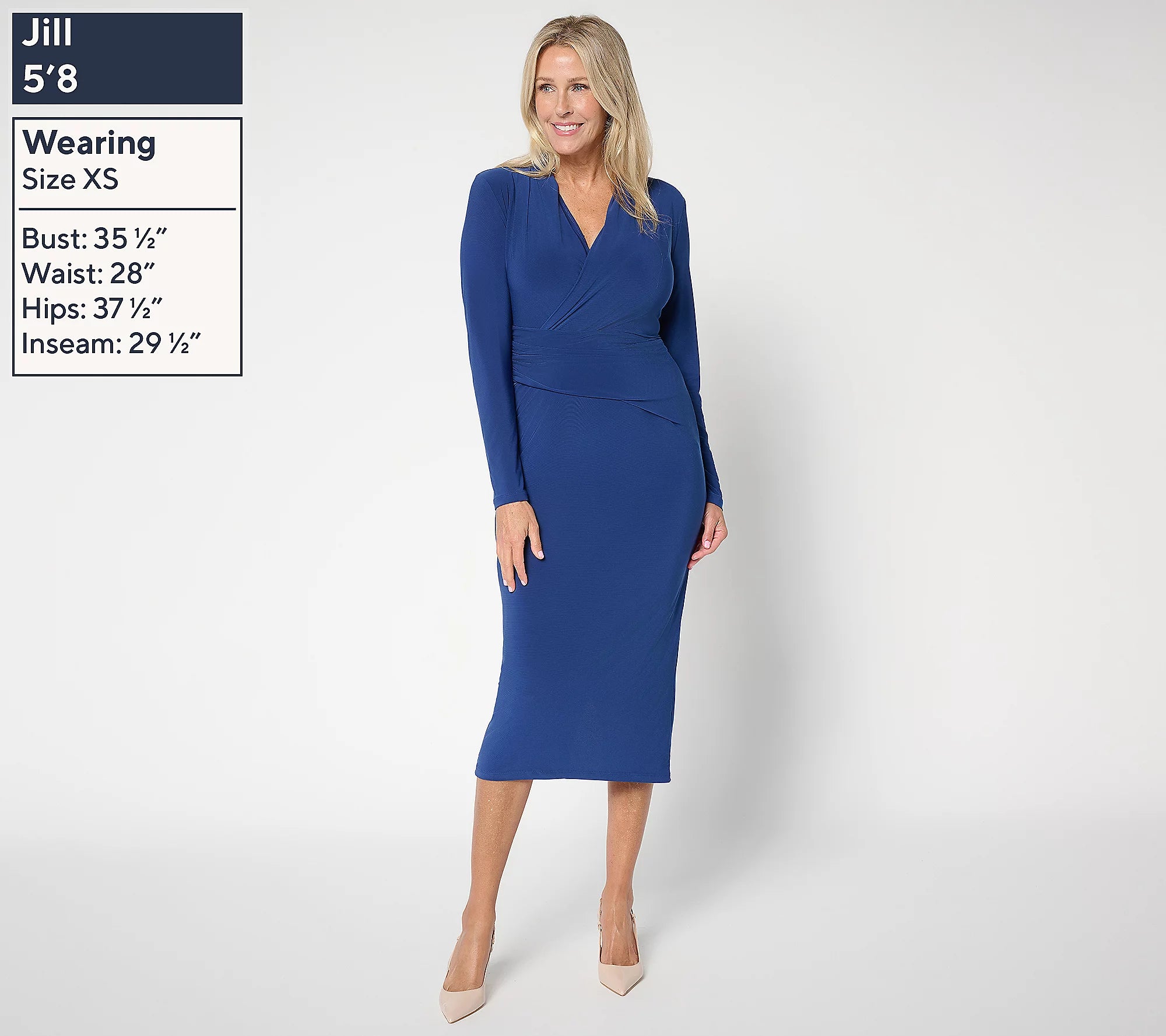 Attitudes by Renee Como Jersey Surplice Midi Dress
