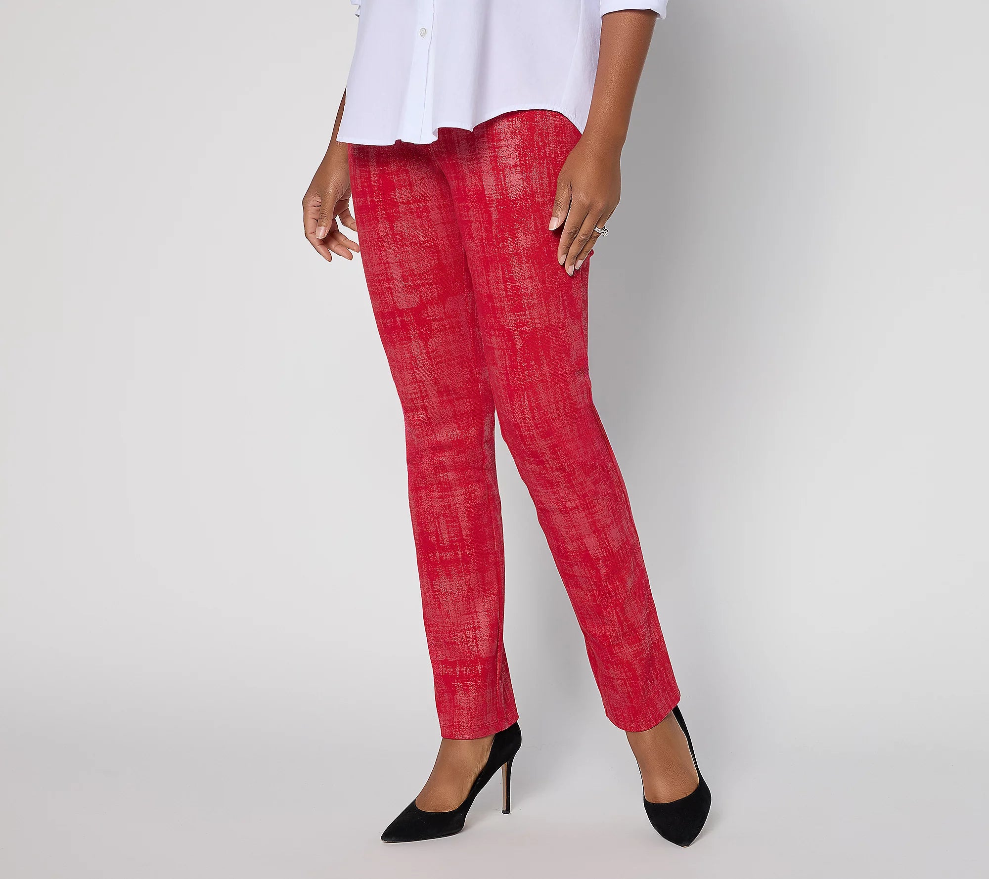 Women with Control Prime Stretch Full Length Printed Jeans