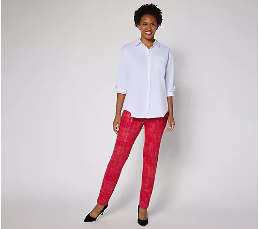 Women with Control Prime Stretch Full Length Printed Jeans