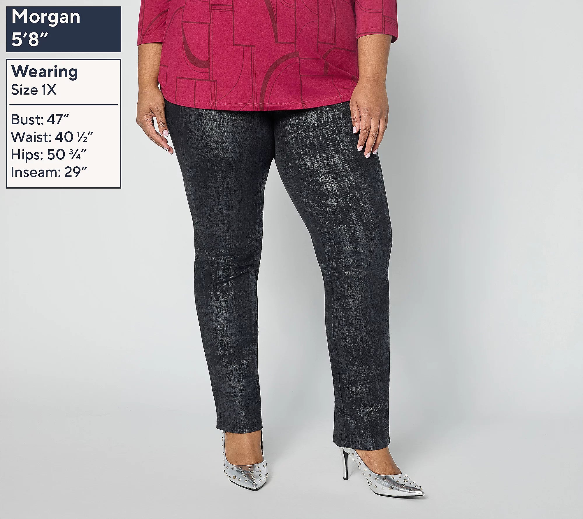 Women with Control Prime Stretch Full Length Printed Jeans