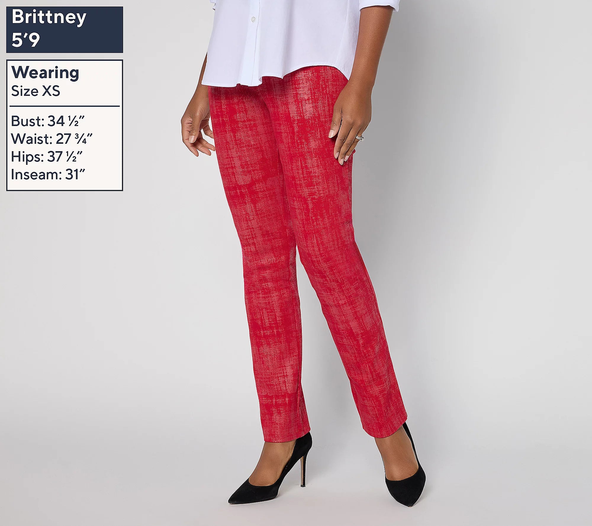 Women with Control Prime Stretch Full Length Printed Jeans