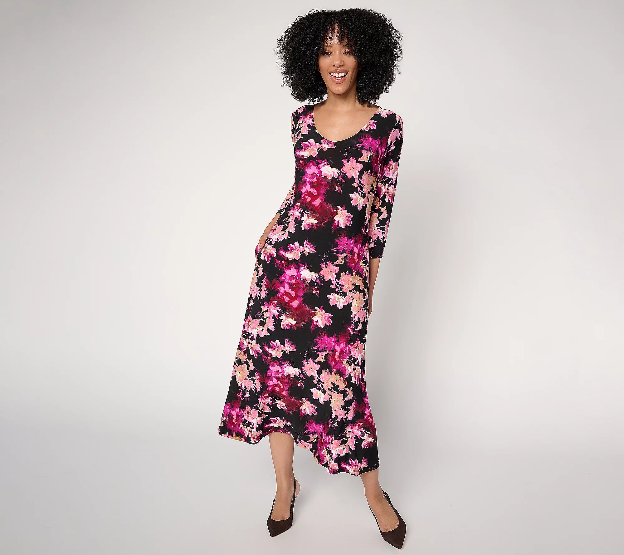 slim fit dress slacks Attitudes by Renee Como Jersey Fit and Flare Midi Dress – Renee Greenstein