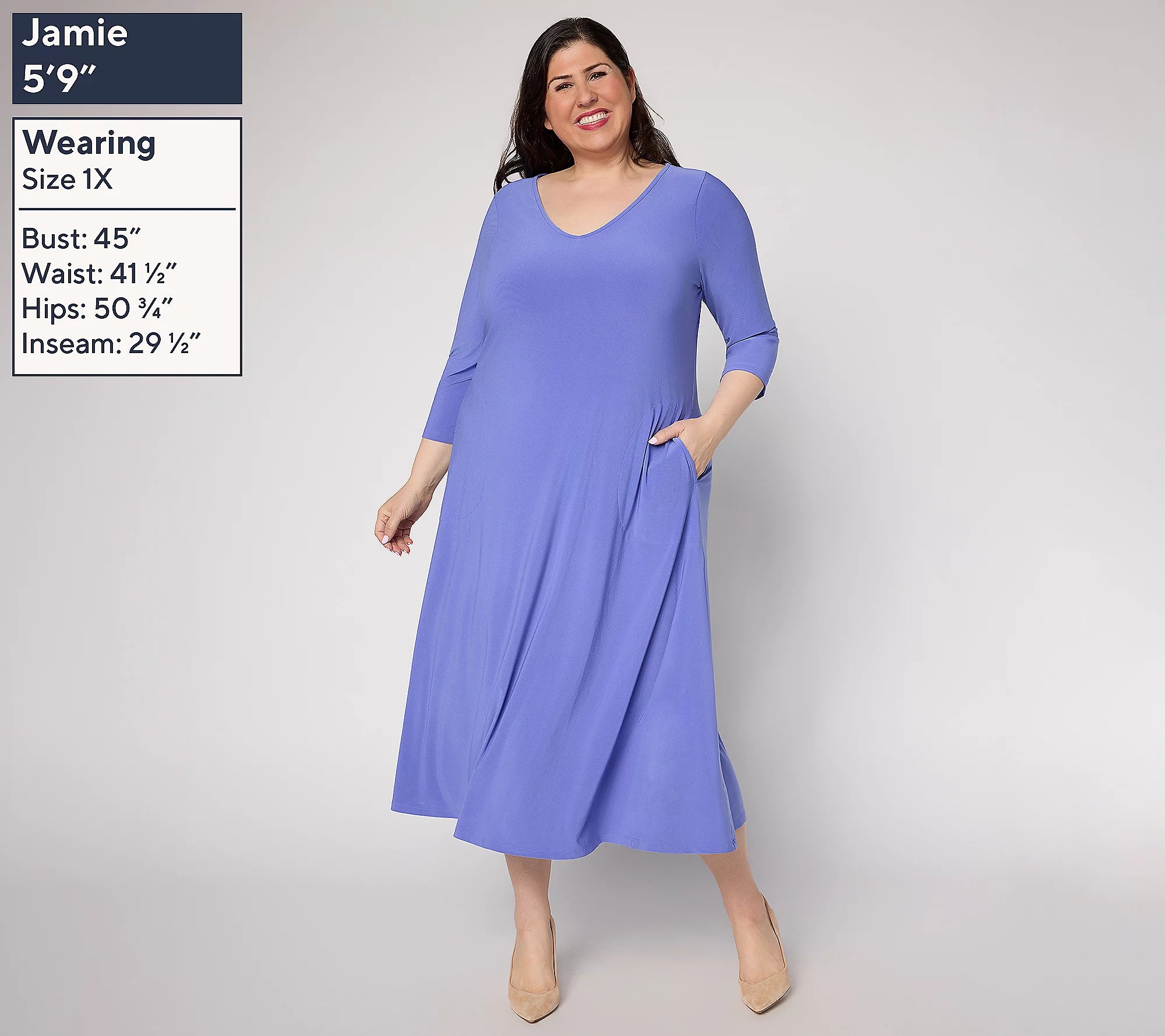 Attitudes by Renee Como Jersey Fit and Flare Midi Dress