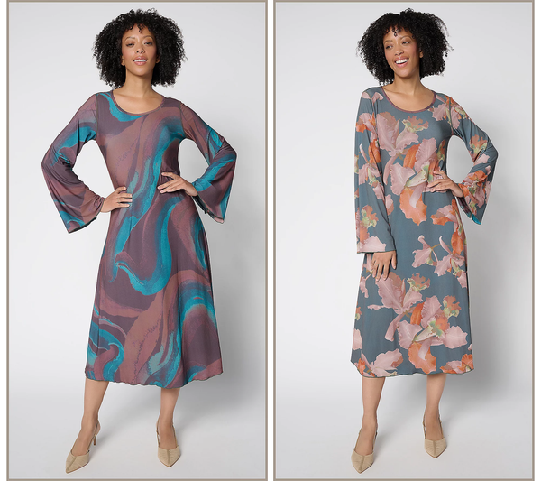 Attitudes by Renee Renee's Reversibles Printed Midi Dress – Renee