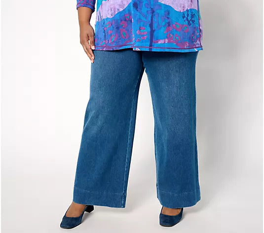 Women with Control Prime Stretch Denim Wide Leg Pants