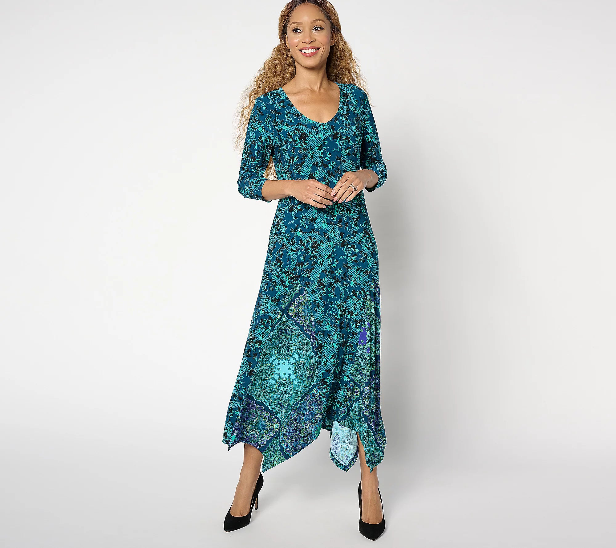 attitude by renee maxi dress Attitudes by Renee Regular Como Jersey ILLUSION WAIST Maxi Dress