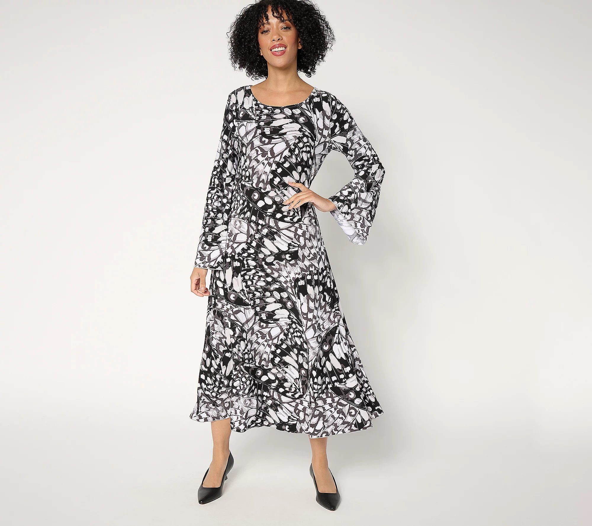 Attitudes by Renee Regular Como Jersey Midi Dress