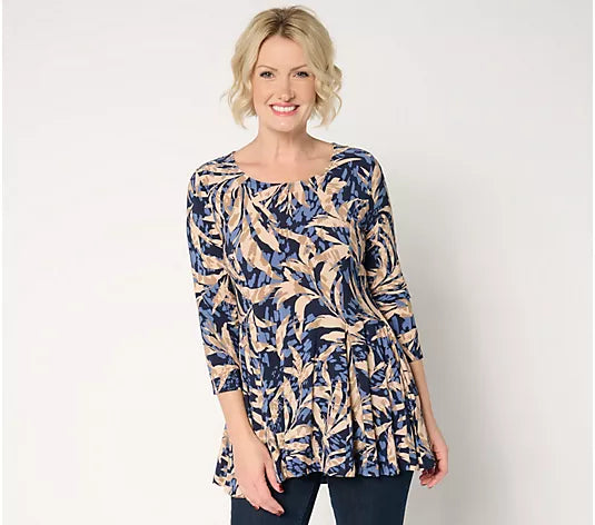 Attitudes by Renee Como Jersey Godet Top