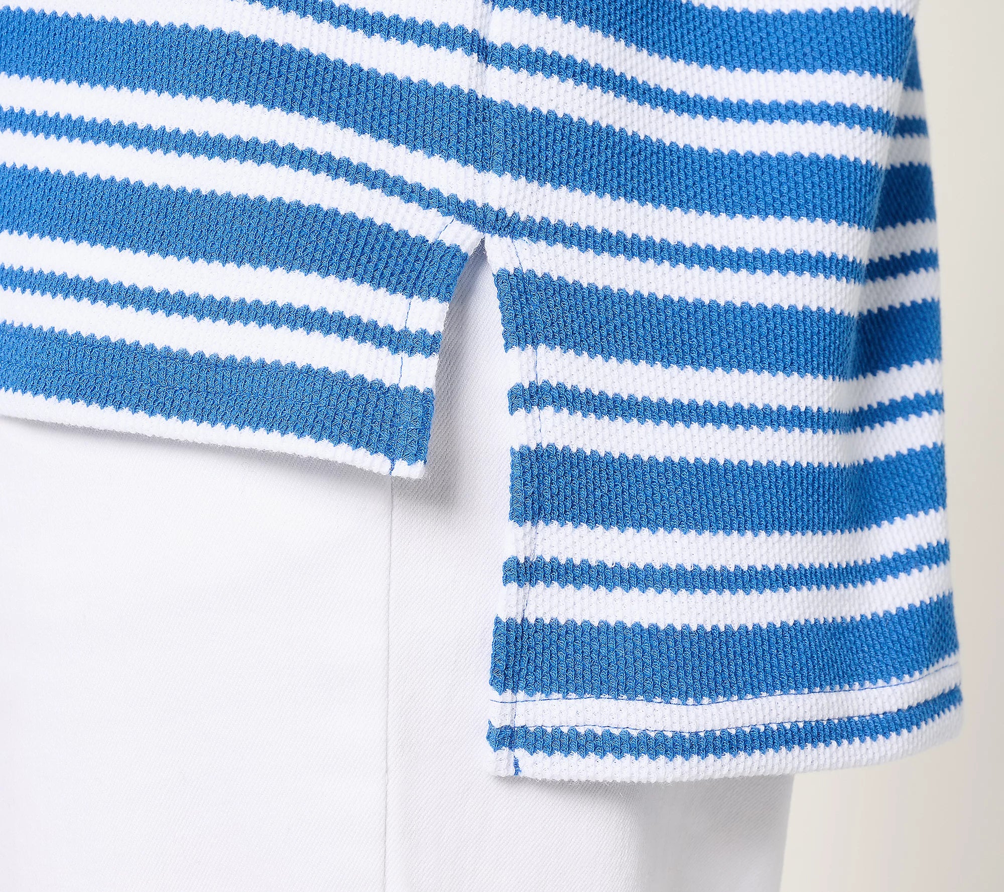 Attitudes by Renee Regular Stripe Textured Knit Tee