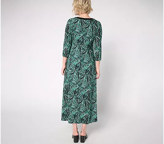 Attitudes by Renee Regular Como Jersey Printed Maxi Dress