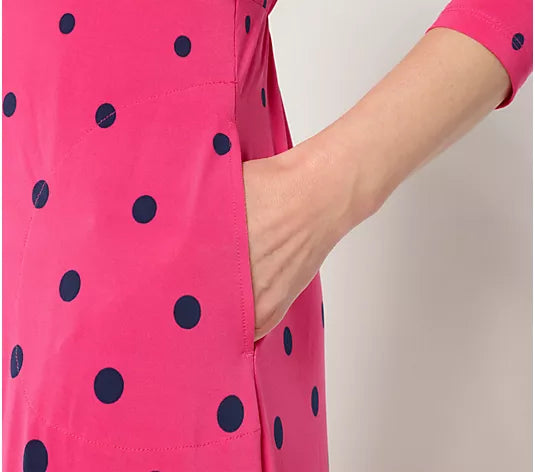 Attitudes by Renee Como Jersey Ombre Polka Dot Midi Dress