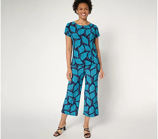 Attitudes by Renee Como Jersey Top and Pant Set