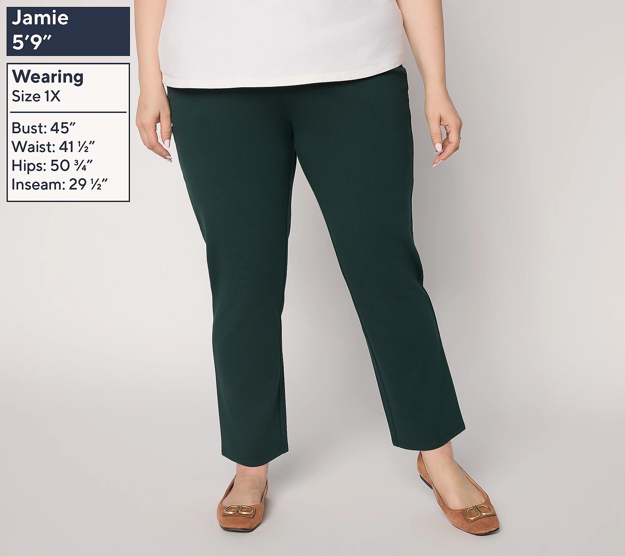 Women with Control Luxe Ponte Slim Leg Ankle Pant