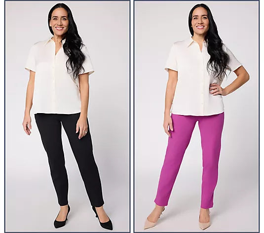 Women with Control Set of 2 86/14 Slim Leg Ankle Icon