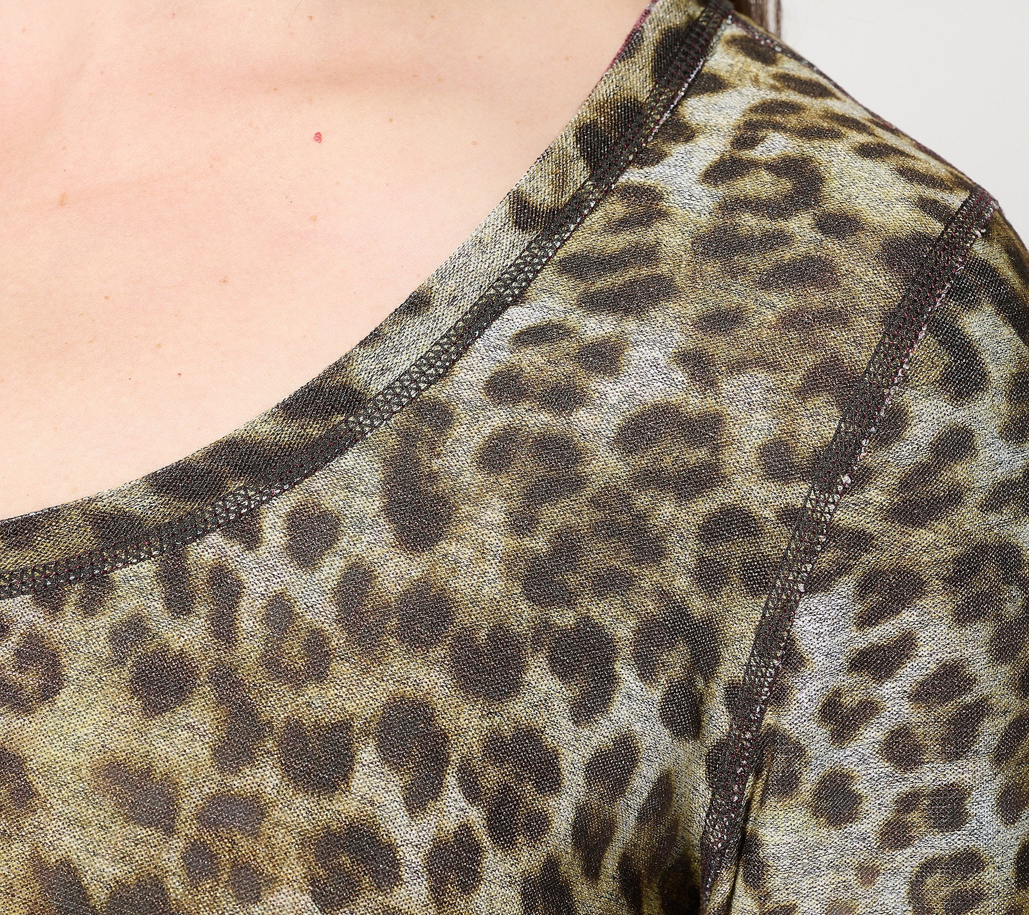 Attitudes by Renee Reversible Ballet Neck Casknit Top