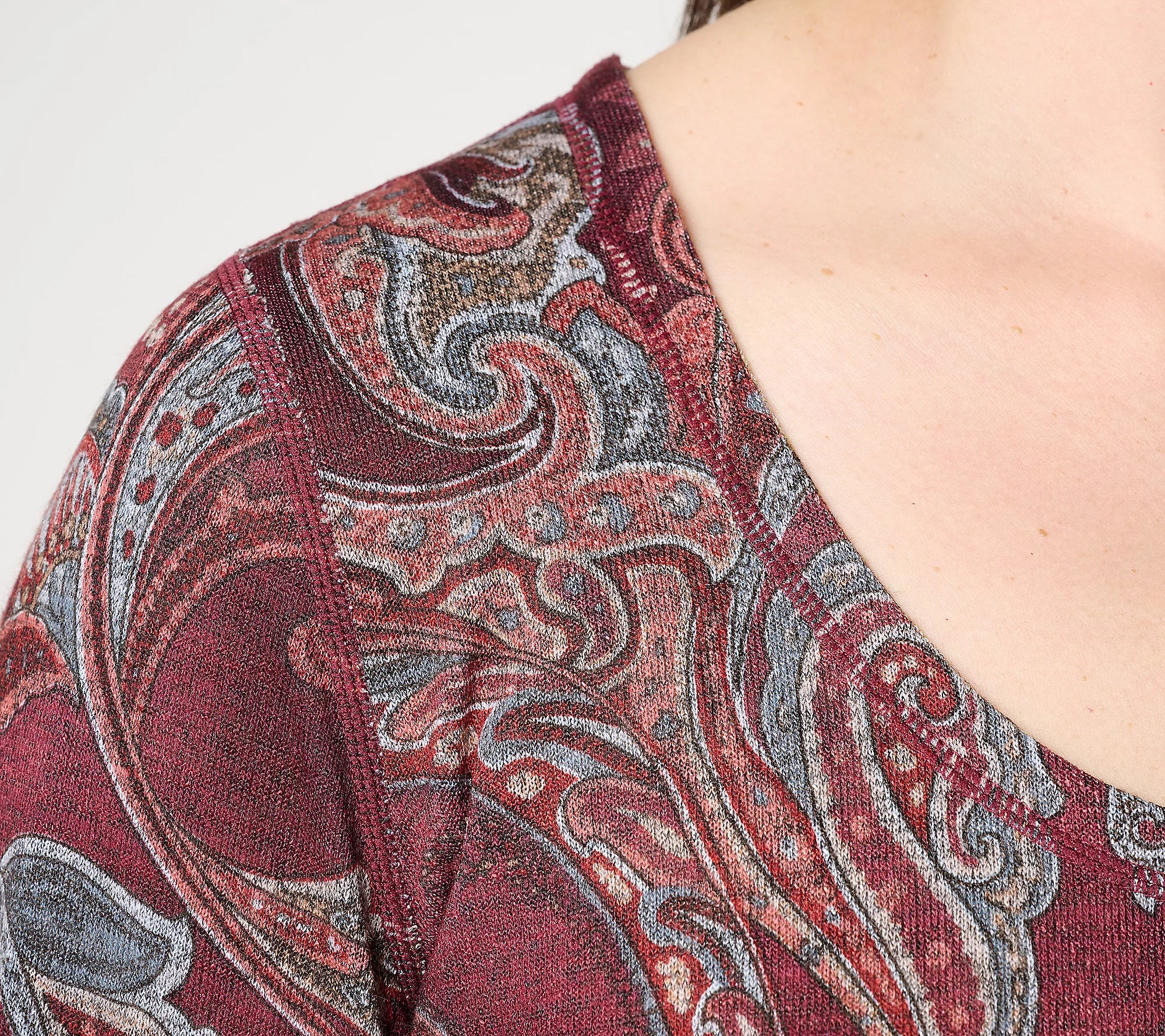 Attitudes by Renee Reversible Ballet Neck Casknit Top