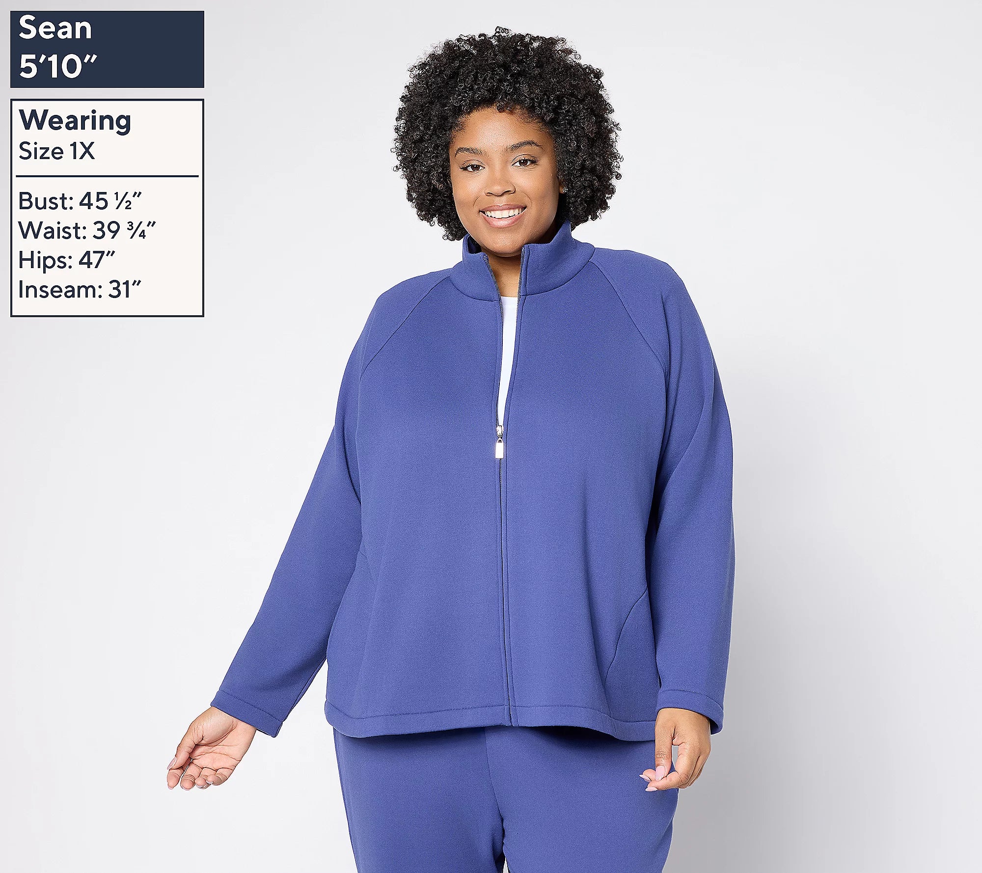 Attitudes by Renee Casa Cozy Zip Front Jacket