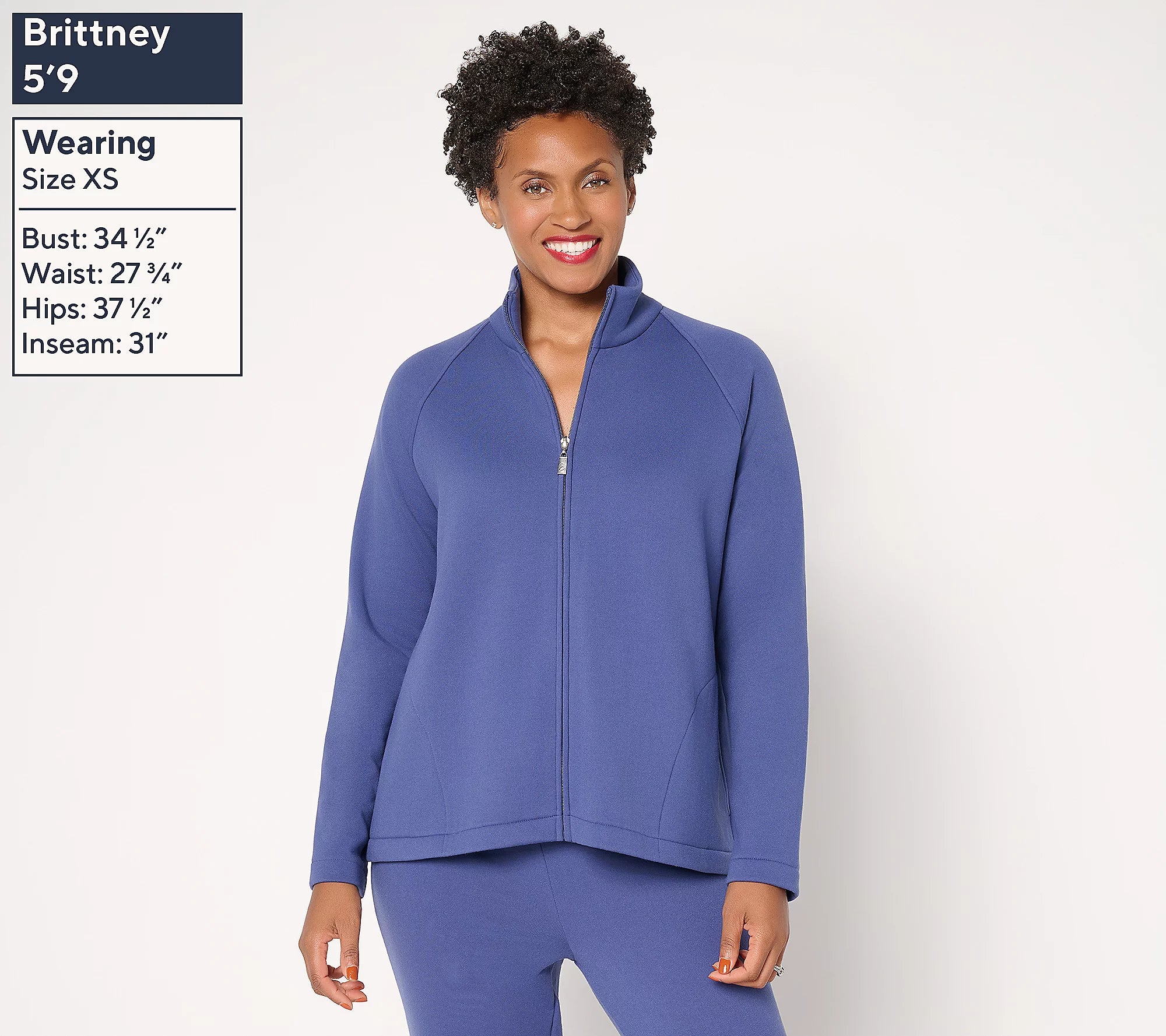 Attitudes by Renee Casa Cozy Zip Front Jacket