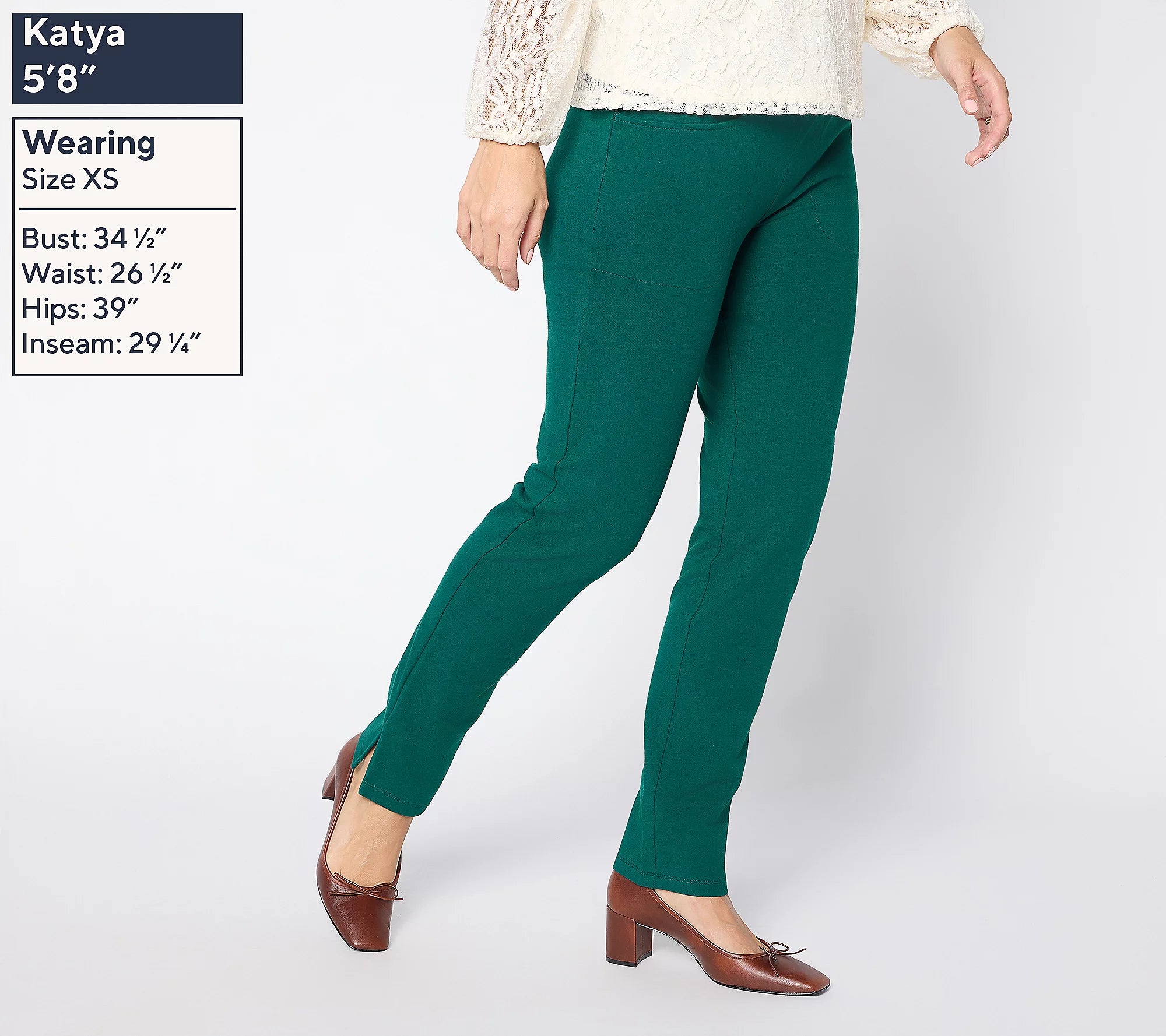Women with Control 86/14 Straight Leg Full Length Pant