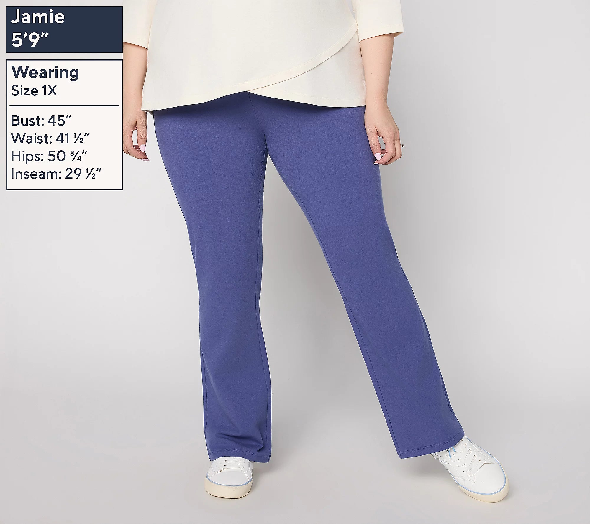 Women with Control 86/14 La Petite Bell Full Length Pant
