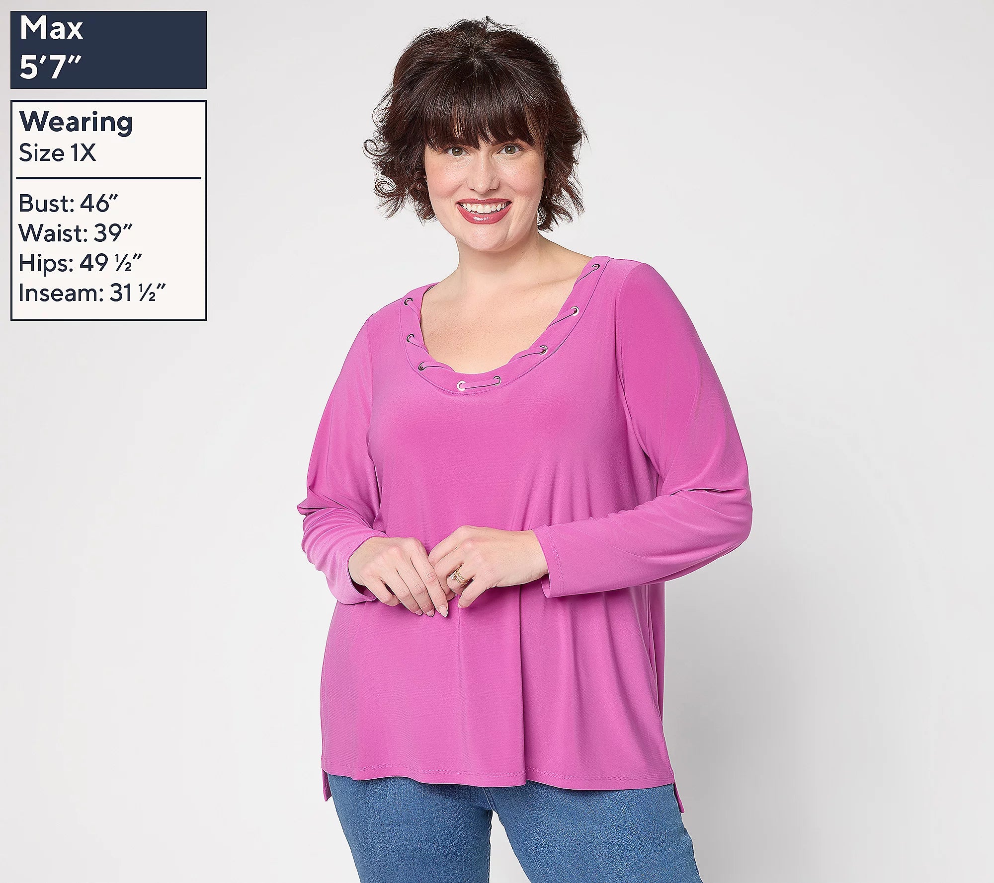 Attitudes by Renee Grommet Scoop Neck Como Jersey Top