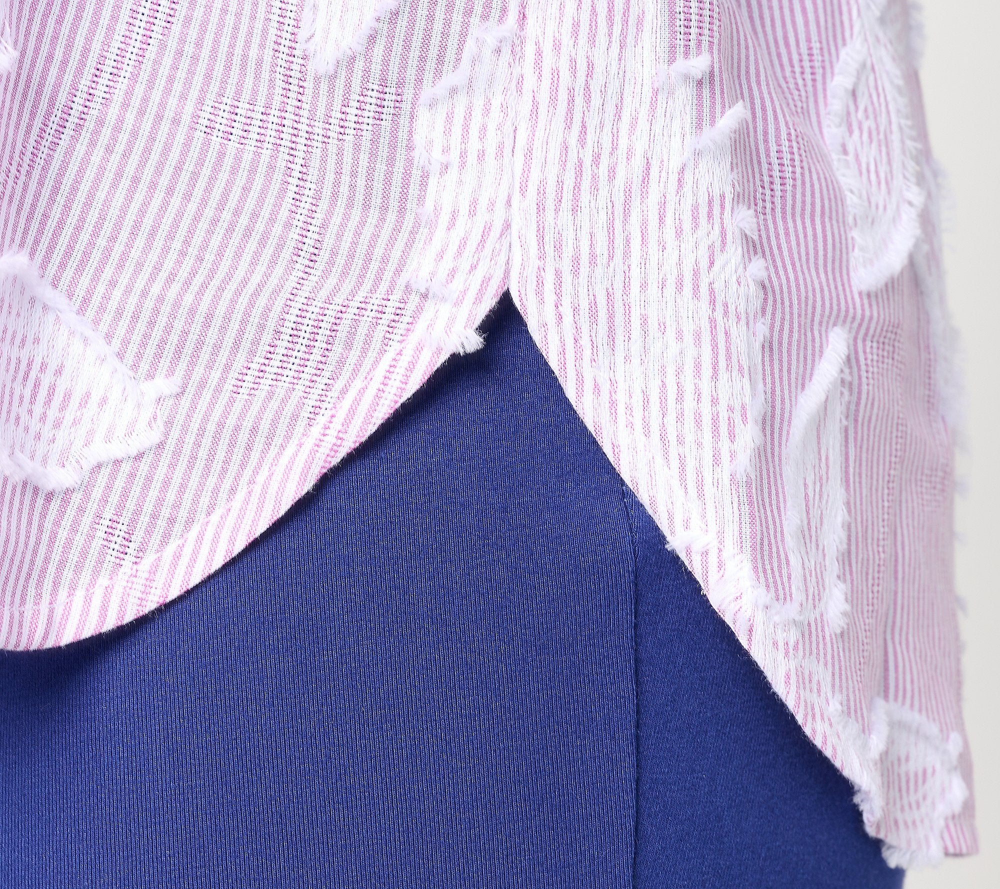 Attitudes by Renee Woven Jacquard Button Front Top