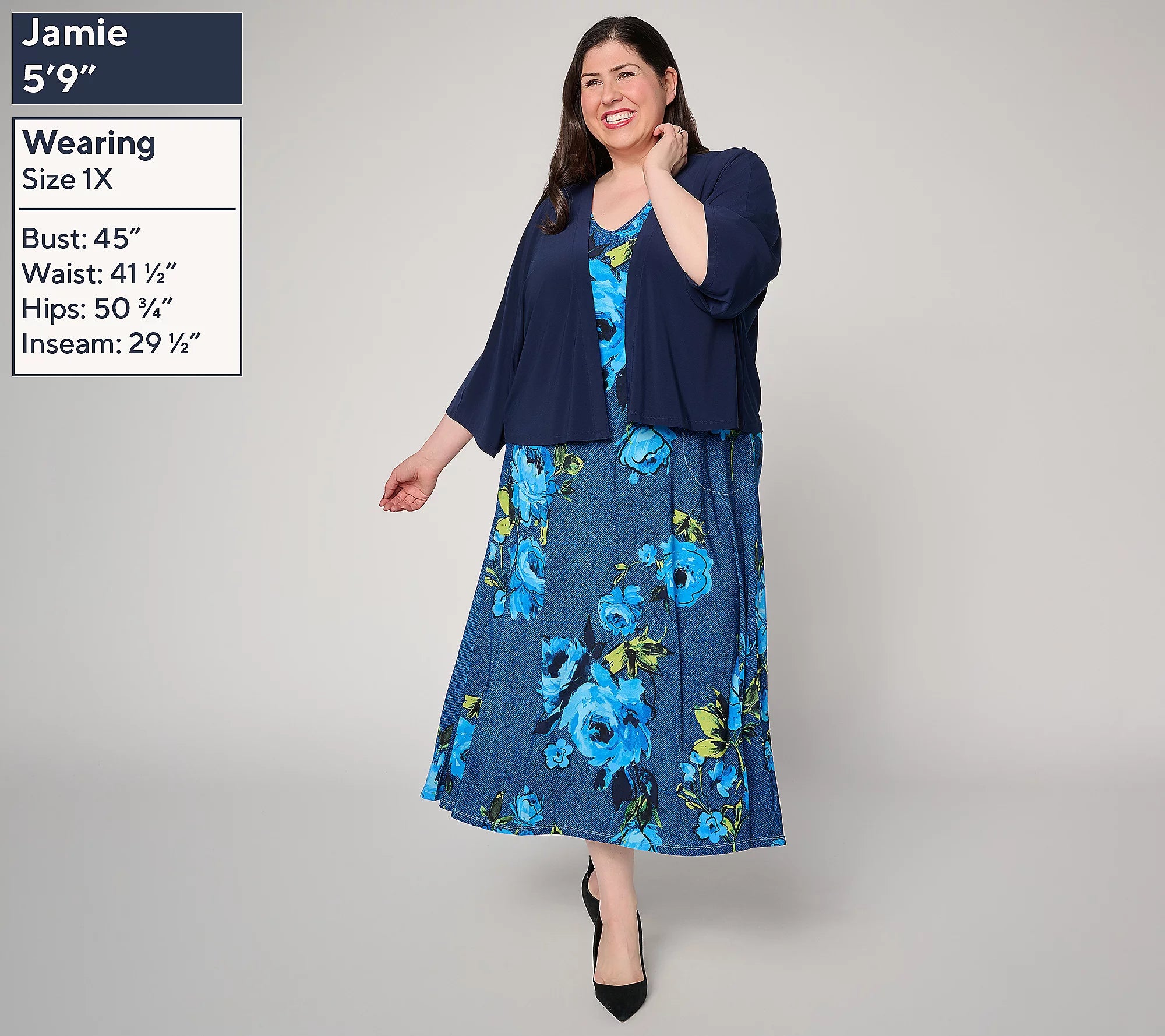 Attitudes by Renee Como Jersey Midi Dress &amp; Topper Set