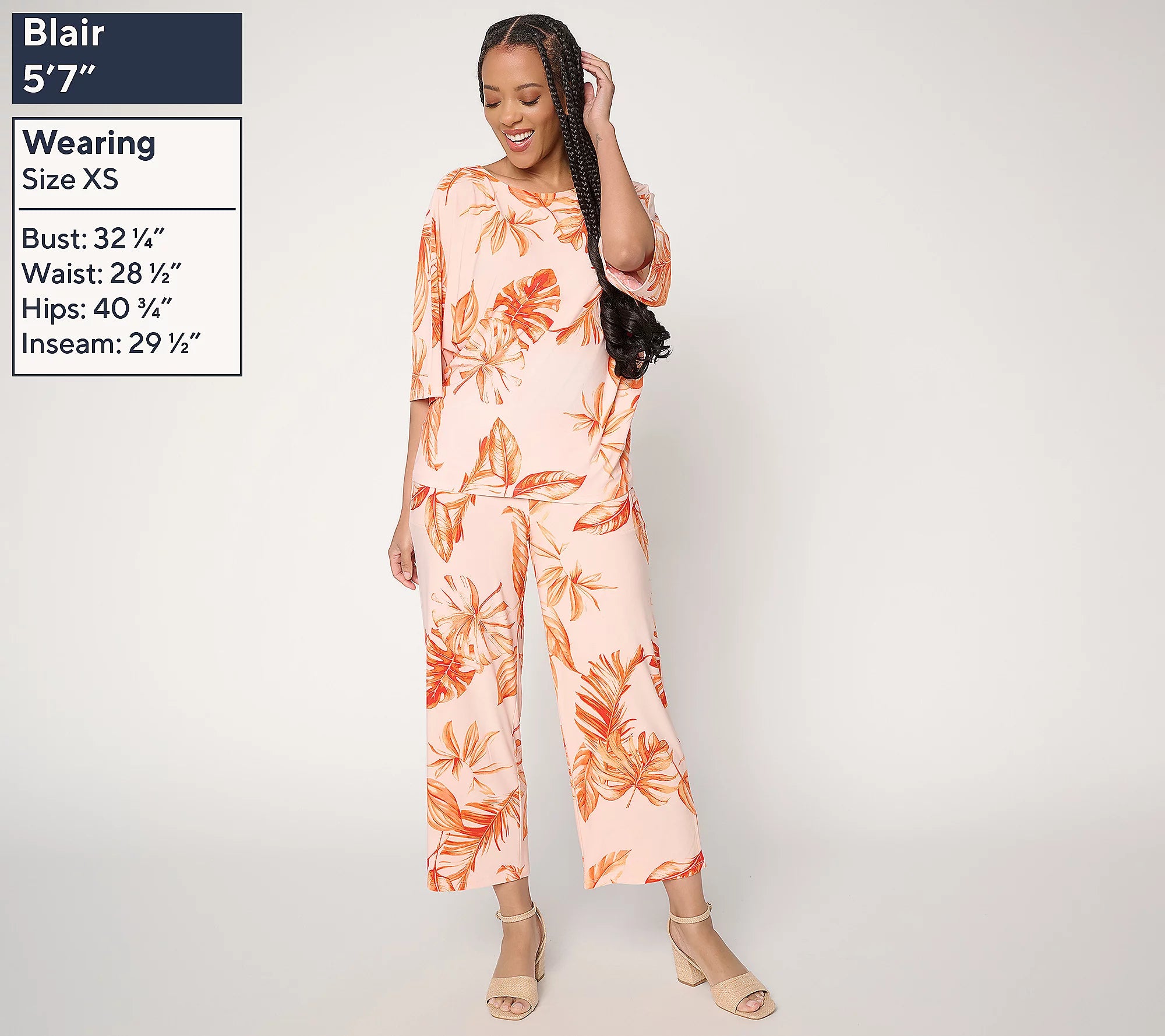 Attitudes by Renee Regular Como Jersey Top and Bottom Set