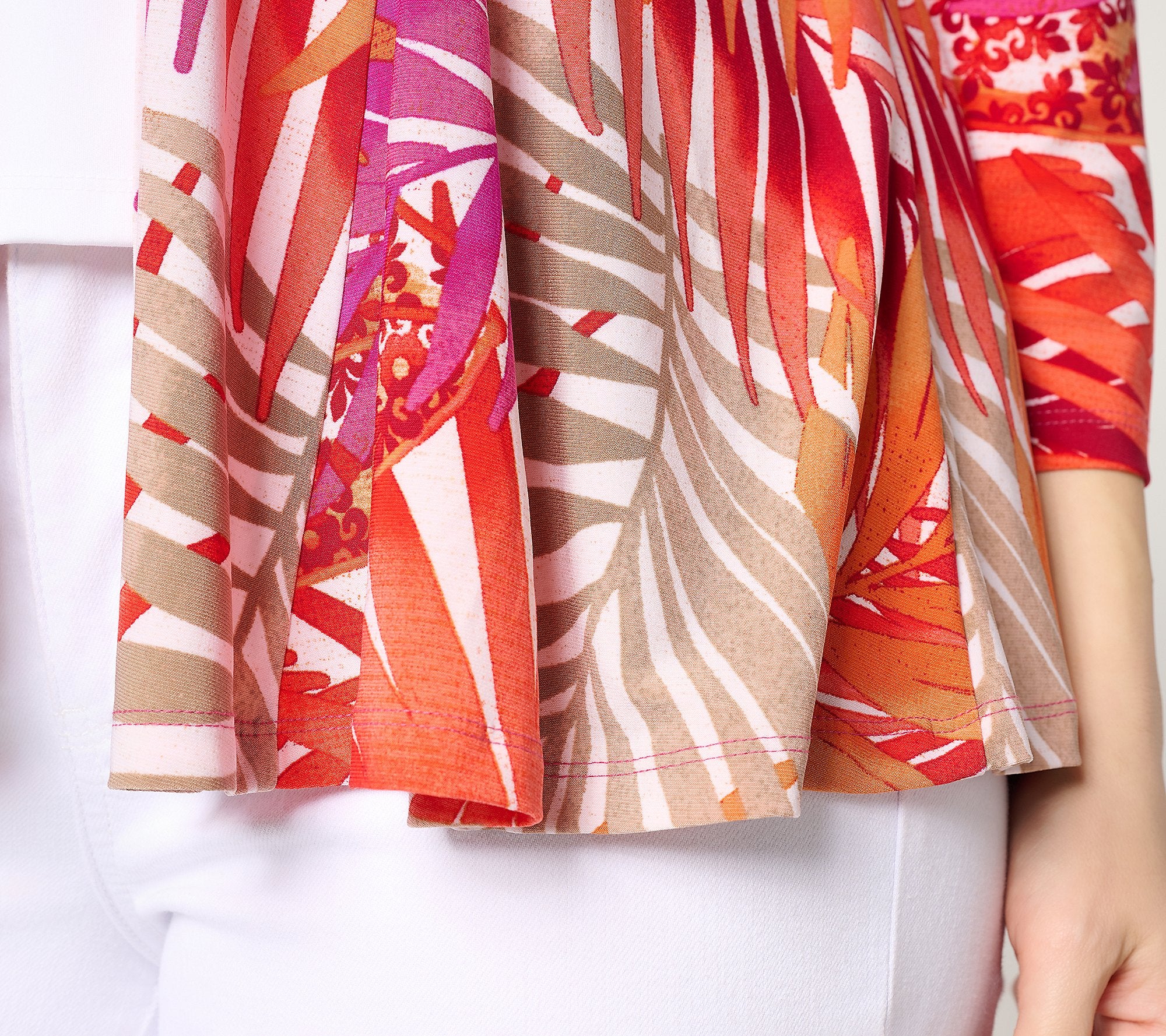 Attitudes by Renee Printed Como Jersey Topper