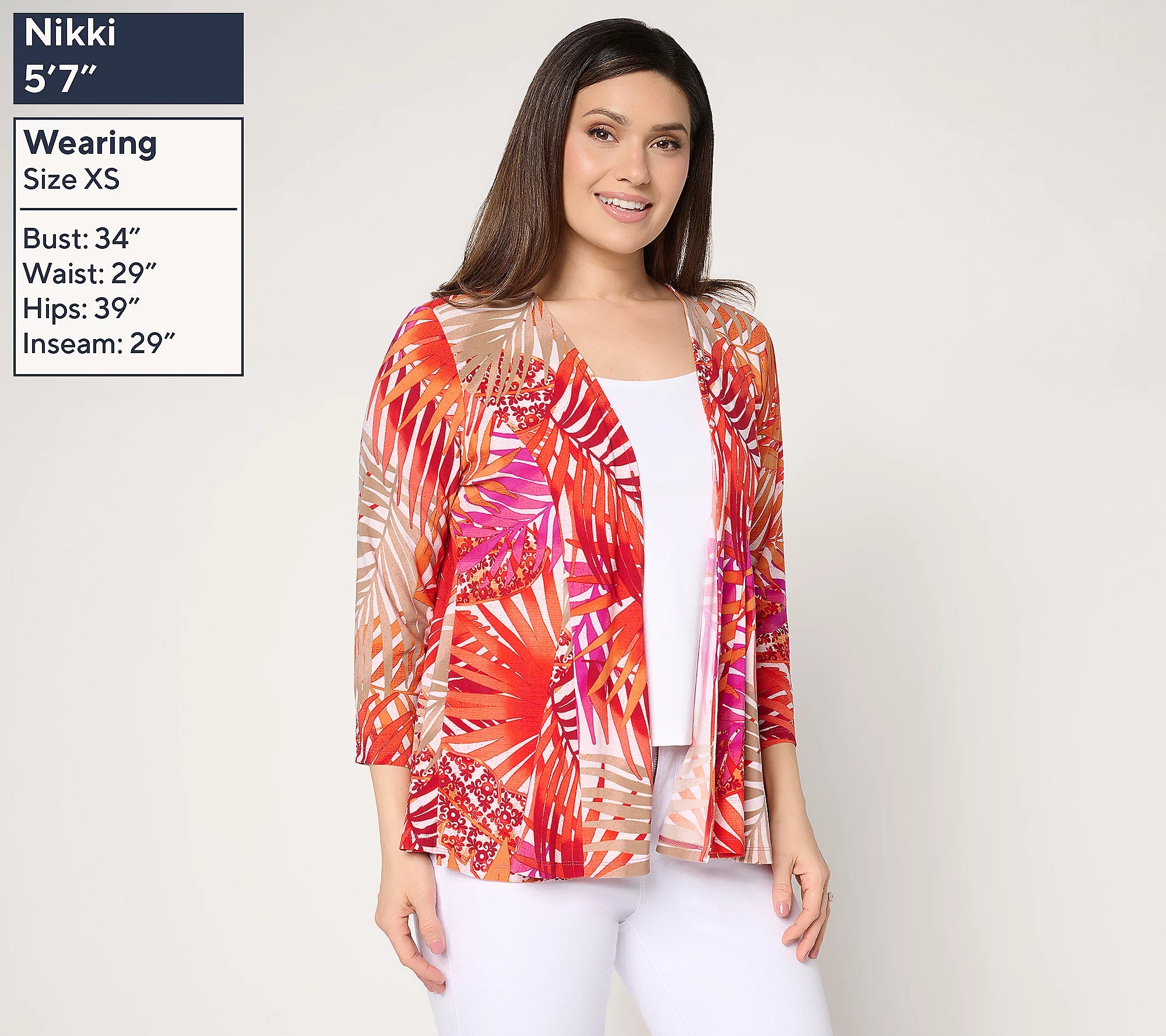Attitudes by Renee Printed Como Jersey Topper