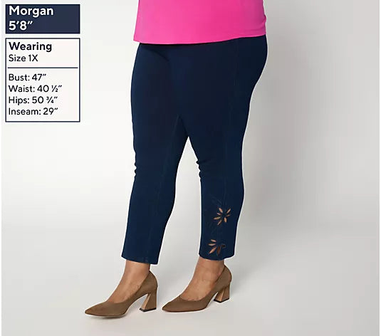 Women with Control Prime Stretch Denim Ankle Jeans
