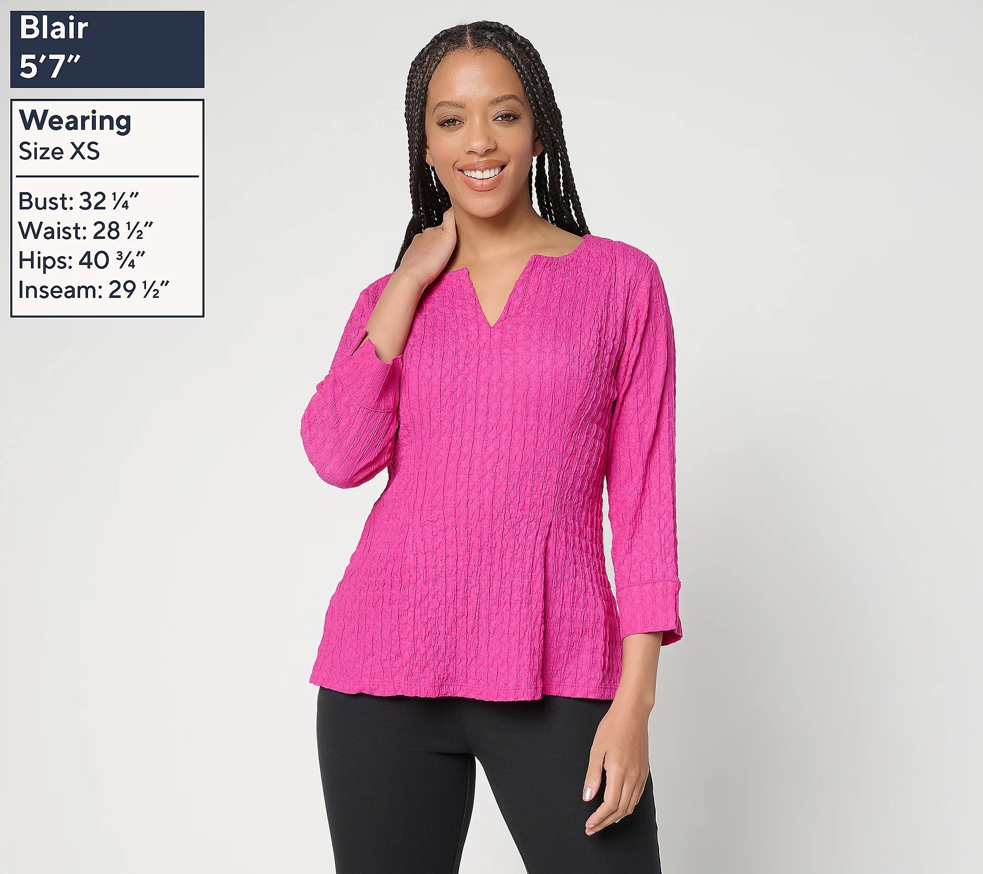 Attitudes by Renee Textured Knit Pullover Top