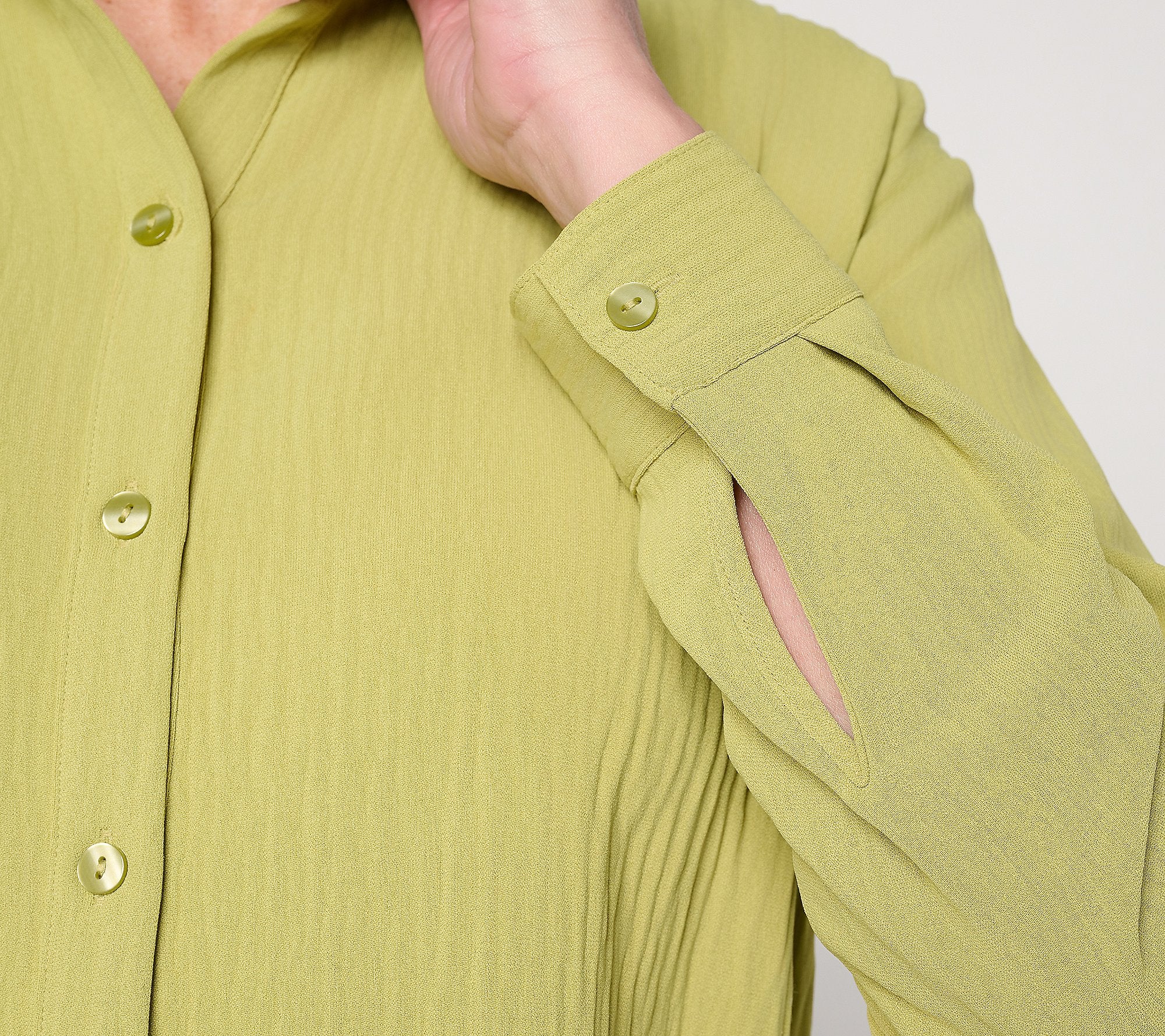 Attitudes by Renee Textured Woven Ruffle Top