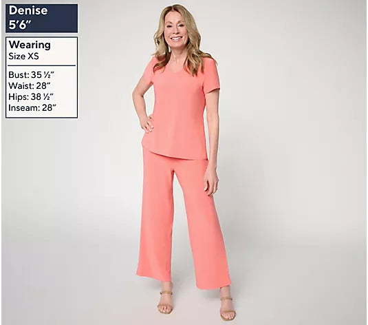 Attitudes by Renee Como Jersey Top and Pant Set