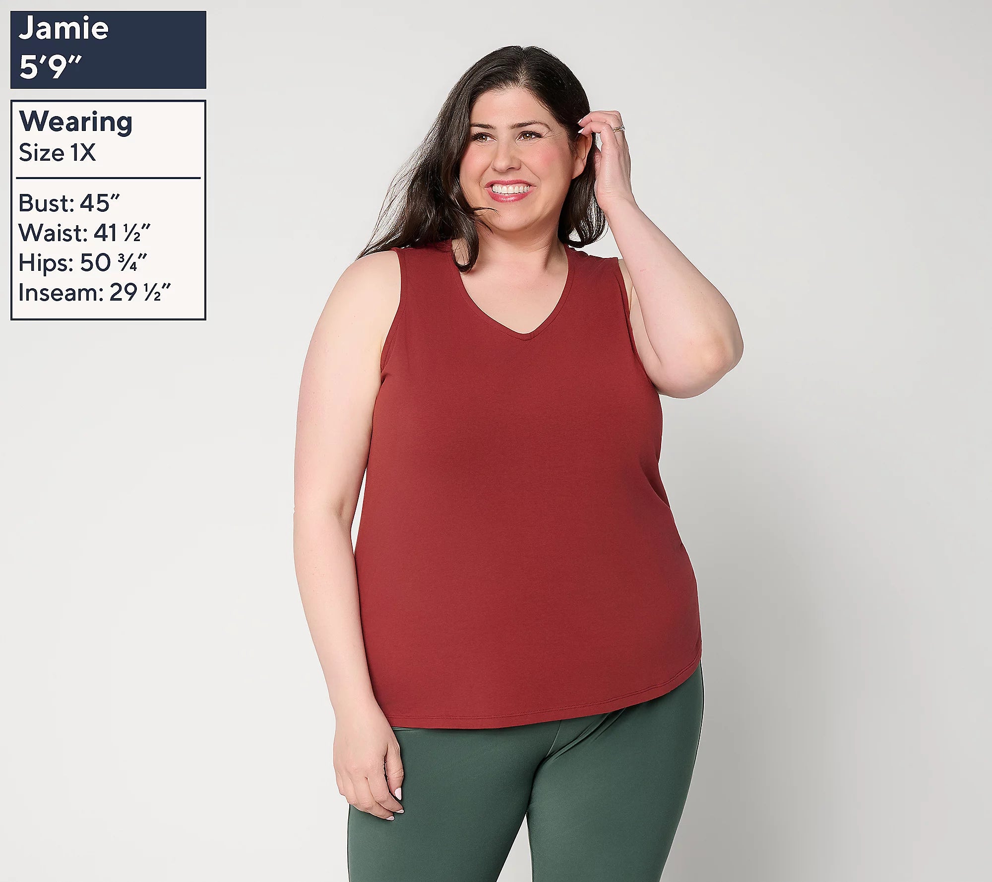 Attitudes by Renee Washed Cotton V-Neck Sleeveless Top