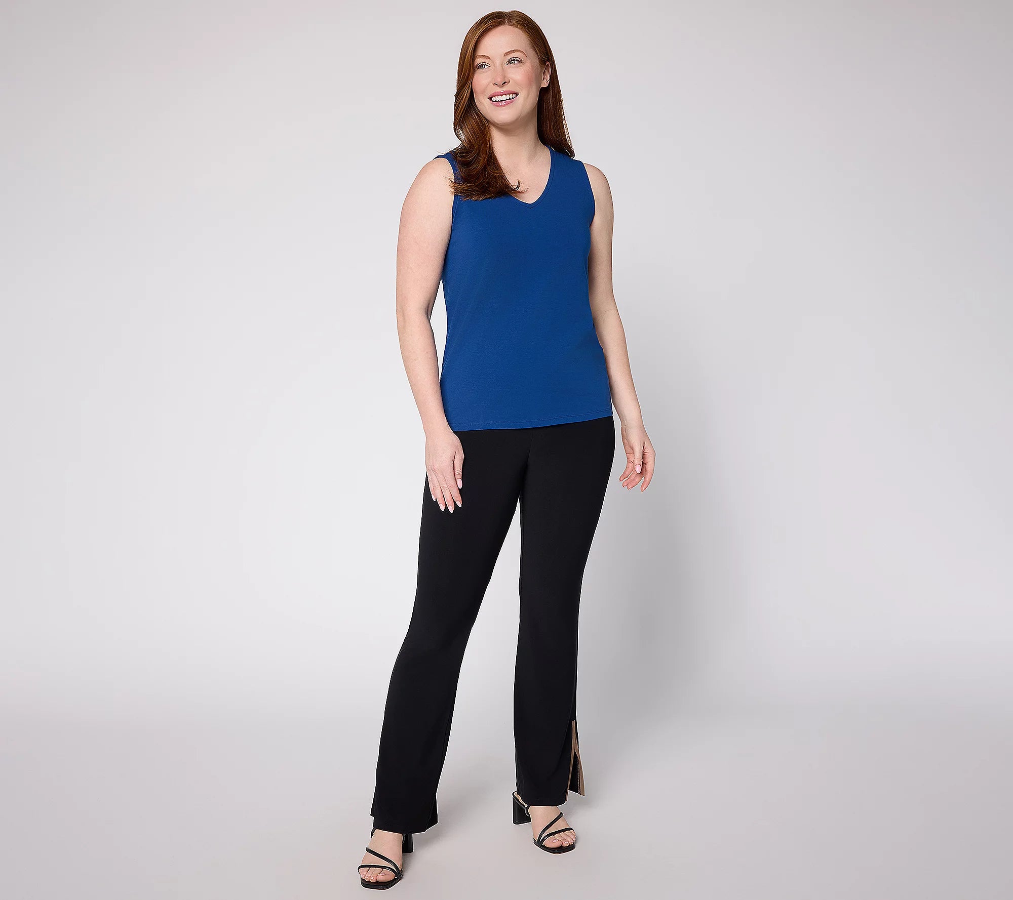 Attitudes by Renee Washed Cotton V-Neck Sleeveless Top