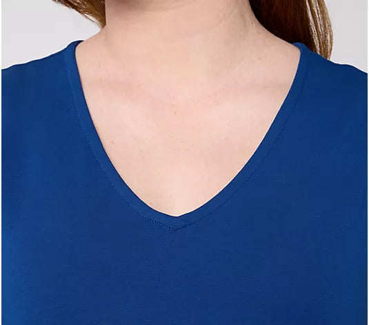 Attitudes by Renee Washed Cotton V-Neck Sleeveless Top