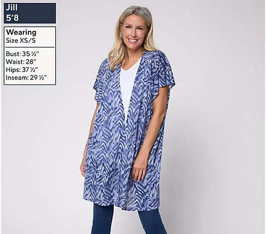 Attitudes by Renee Printed Knit Topper