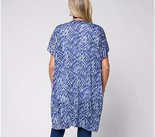 Attitudes by Renee Printed Knit Topper