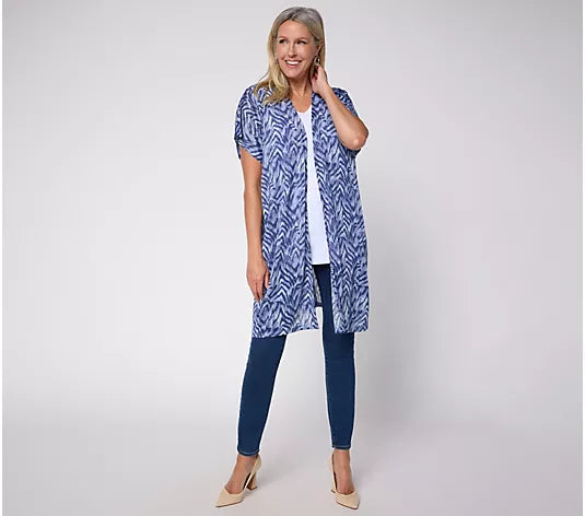 Attitudes by Renee Printed Knit Topper