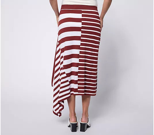 Attitudes by Renee Regular Asymmetric Seaside Sweater Knit Skirt