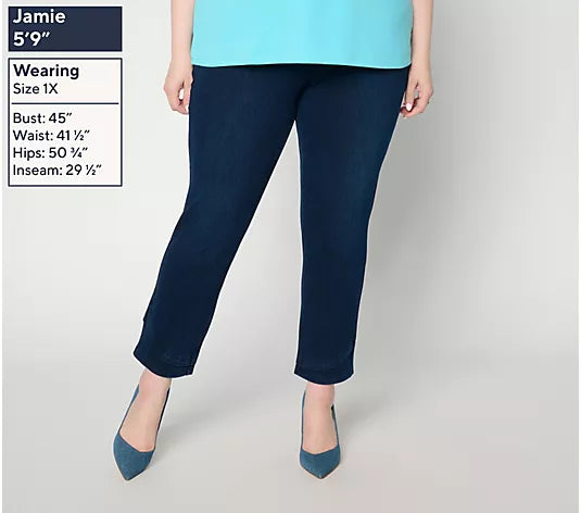 Women with Control Regular Prime Stretch Denim Slim Leg Ankle Pants
