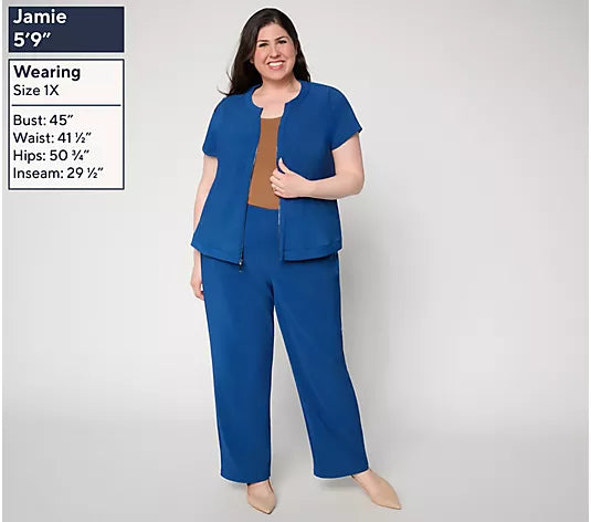 Attitudes by Renee Regular Euro Knit Jacket and Bottom Set
