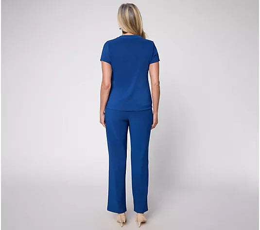 Attitudes by Renee Regular Euro Knit Jacket and Bottom Set