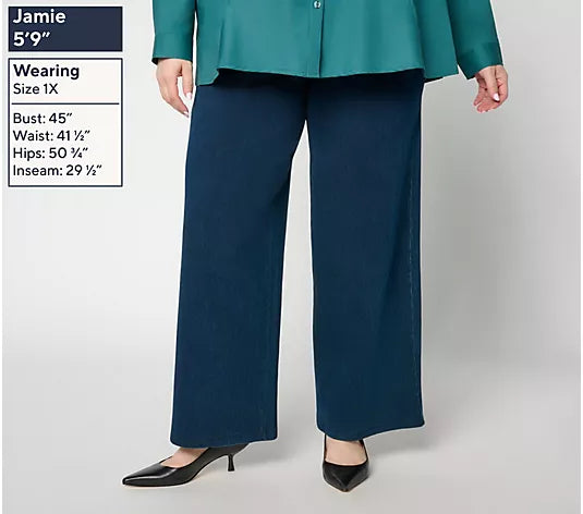 Women with Control Prime Stretch Denim Wide Leg Pants