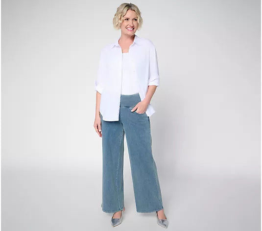 Women with Control Prime Stretch Denim Wide Leg Pants