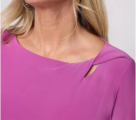 Attitudes by Renee Como Jersey Twist Detail Top