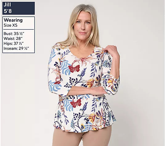 Attitudes by Renee Como Jersey Peplum Top