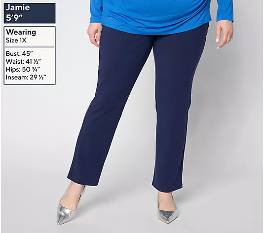 Women with Control Knit Straight Leg Chic Contour Pant